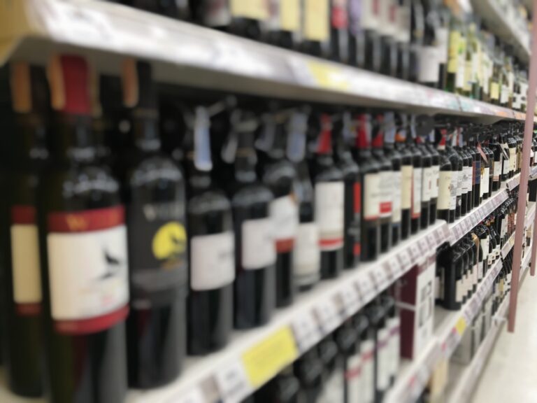 Wines in shopping stores